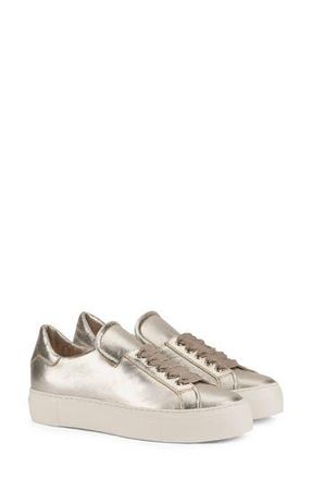 AGL Edda Metallic Leather Sneaker in Sandy-Milk at Nordstrom Rack, Size 8.5Us / 38.5Eu