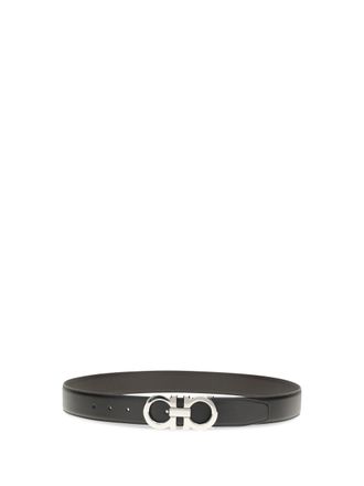 Ferragamo Mens Gancini Belt Black E Braces