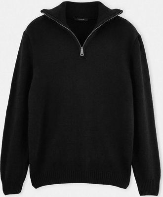 Trendyol MAN Heren Zwart Effen Lang, Regular fit Truien