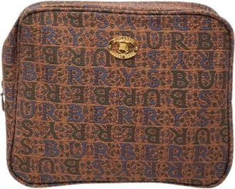 Burberry Pre-owned Bags, female, Brown, Size: ONE SIZE Pre-owned Canvas Pouch