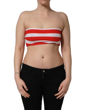 Dolce & Gabbana Striped Ribbed Tank Top - Red