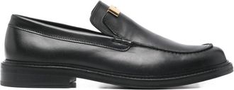 Moschino Refined Black Silk And Nylon Loafers