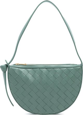 Bottega Veneta Tweedehands Mini Leer Intrecciato Sunrise Hobo