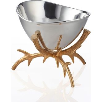 Lunares Staghorn Pedestal Bowl in Silver at Nordstrom