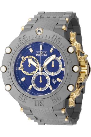 Invicta Subaqua 48193 Herenhorloge - Quartz Uurwerk - Roestvrij Staal met Blauwe Wijzerplaat - 52 mm
