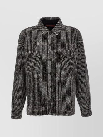 Missoni chest pockets chevron pattern long sleeves