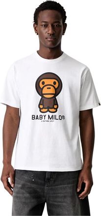 A Bathing Ape Baby Milo T-shirt - Heren - T-shirts - Wit - L - Katoen - Tops