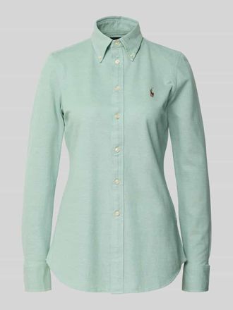 Polo Ralph Lauren Slim Fit Hemdbluse mit Button-Down-Kragen in Oliv, Gr&ouml;&szlig;e L