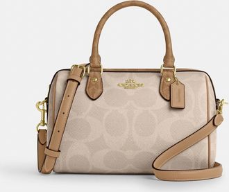 Coach Rowan Satchel Bag In Blocked Signature Canvas