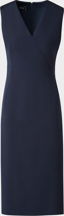 Akris V-Neck Sleeveless Silk Slit Dress