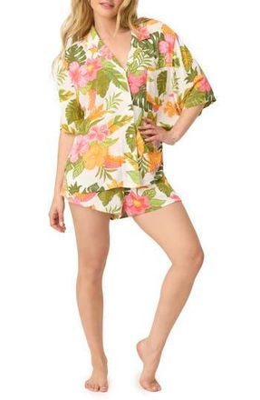 PJ Salvage Copacabana Floral Short Pajamas in Ivory at Nordstrom Rack, Size Small