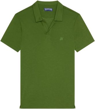 Vilebrequin Pirinol Tencel Polo Shirt - Heren - Polos - Groen - L - Tops