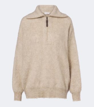 Brunello Cucinelli Jersey en mezcla de mohair y lana