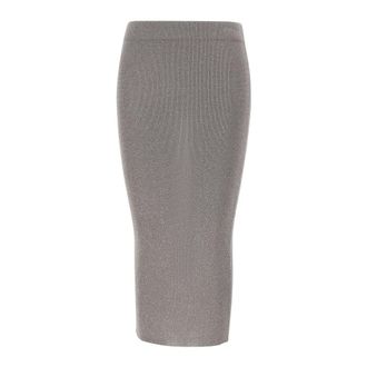KANGRA Longuette Knitted Skirt - female - Kangra - Pencil Skirts - Gray - M - Skirts