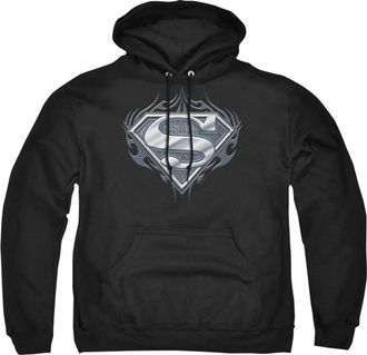 Gildan Superman Biker Metal Adult Pull Over Hoodie / Hooded Sweatshirt