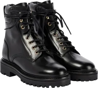 Isabel Marant Isabel Marrant Black Leather Combat Boots Size 39
