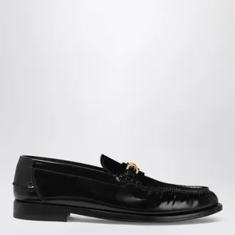 Versace Black leather Medusa 95 loafers