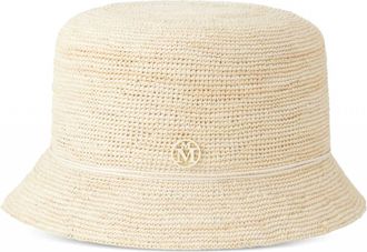 Maison Michel Axel Soft Fino Crochet Bucket Hat In Natural