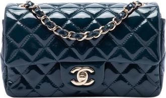 Chanel Pre-owned Vintage Flap Bag - Dames - Vintage Schoudertas - Blauw - ONE Size - Leer - Vintage