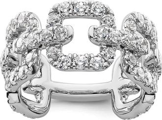 Diamond2Deal 14k White Gold Lab Grown Diamond Wedding Band Ring 0.37Ct Clarity- VS Color- D-E