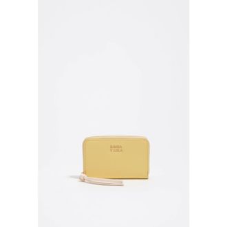 Bimba & Lola Leather Card Holder Coin Purse SS26 in Banana at Nordstrom