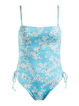 Roxy Badeanzug ROXY Printed Beach Classics, Damen, Gr. S, blau (maui blau margarita), 87% Nylon, 13% Elasthan, Badeanz&uuml;ge Badeanzug