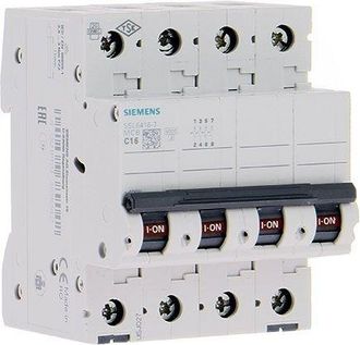 SIEMENS Interruptor Tetrapolar Neutro Modular Siemens 6 Ka