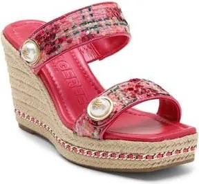 Karl Lagerfeld Carsen Espadrille Platform Wedge Sandal in Hot Pink at Nordstrom Rack, Size 8.5