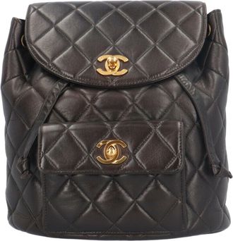 Chanel Black Leather Backpack (Pre-Owned)