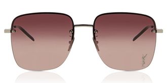 Saint Laurent SL 312 M 011 Womens Sunglasses Silver Size 58 - Free RX Lenses - Free RX Lenses