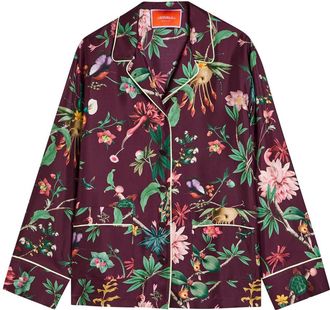 La DoubleJ LA Double J Zooflora Printed Silk-twill Shirt - Multicoloured - S (UK8-10 / S)