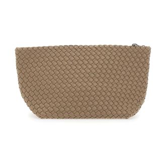 Naghedi Tassen, Dames, Beige, ONE Size, Leer, Portofino Grote Cosmetische Tas