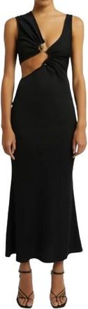 CHRISTOPHER ESBER Black Serpentine Embellished Midi Dress Size XS