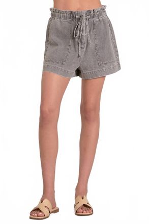 Elan Breezy Drawstring Shorts In Grey