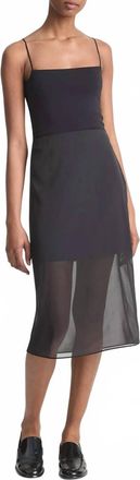 Vince Sheer Slip Skirt In Black