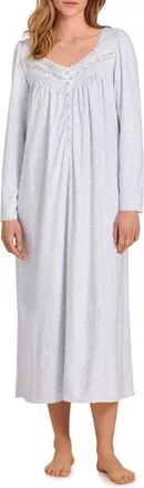 Eileen West Long Sleeve Ballet Nightgown in Blue/White at Nordstrom, Size Xx-Small