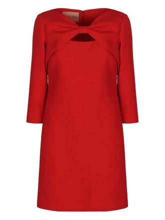 Valentino Garavani bow-detail mini dress - Red