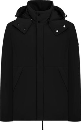Duno Nylon Parka met Afneembare Capuchon - Heren - Parka Jassen - Zwart - XS - Nylon - Jassen