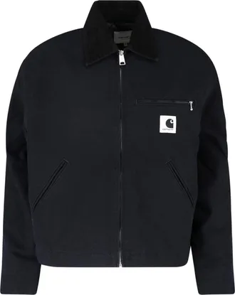 Carhartt Work in Progress Black OG Detroit Cotton Zip-Up Jacket