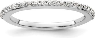 Diamond2Deal 14k White Gold Lab Grown Diamond Wedding Band Ring 1/4Ct Clarity- VS Color- G-H