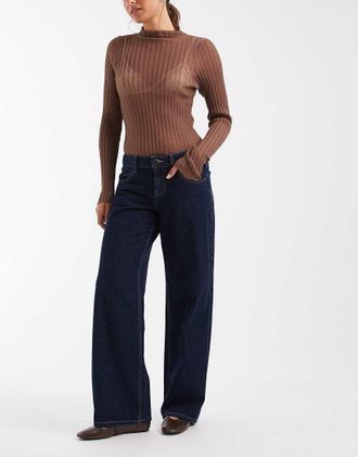 Hollister jeans baggy regolabili blu indaco-blu navy