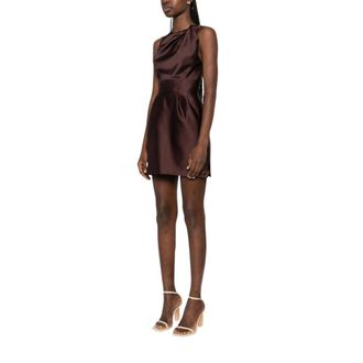 Elisabetta Franchi Short Dresses, female, Brown, Size: 2XS Elisabetta Franchi Dresses Brown