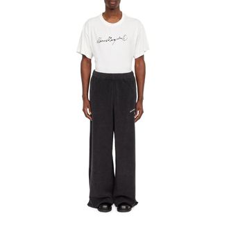 Maison Margiela Wide-Leg Cotton Track Pants - Gray