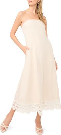 1.State Strapless Midi Dress in Peppercorn at Nordstrom Rack, Size X-Small