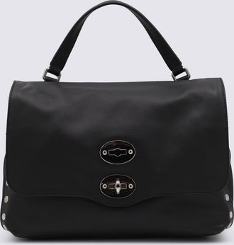 Zanellato Black Leather Postina Baby Top Handle Bag
