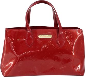 Louis Vuitton Wilshire Handbag Monogram Vernis Red Patent_Leather Handbag (Pre-Owned)