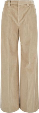 Brunello Cucinelli Beige Regular Flat Front Pant