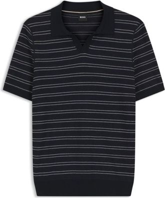 BOSS Horizontal-stripe sweater in a cotton blend