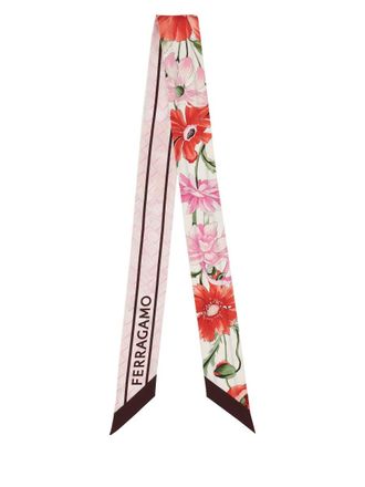 Ferragamo Bandeau With Bouquet Print-Donna
