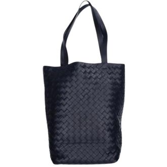 Bottega Veneta Pre-owned Tote Bags, male, Blue, Size: ONE SIZE Pre-owned Pouch Tote Bag